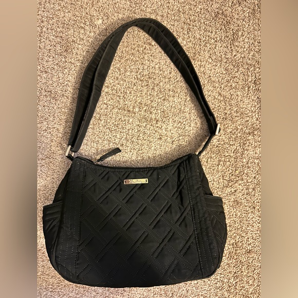 Black Quilted Vera Bradley Shoulder Bag - Picture 1 of 5